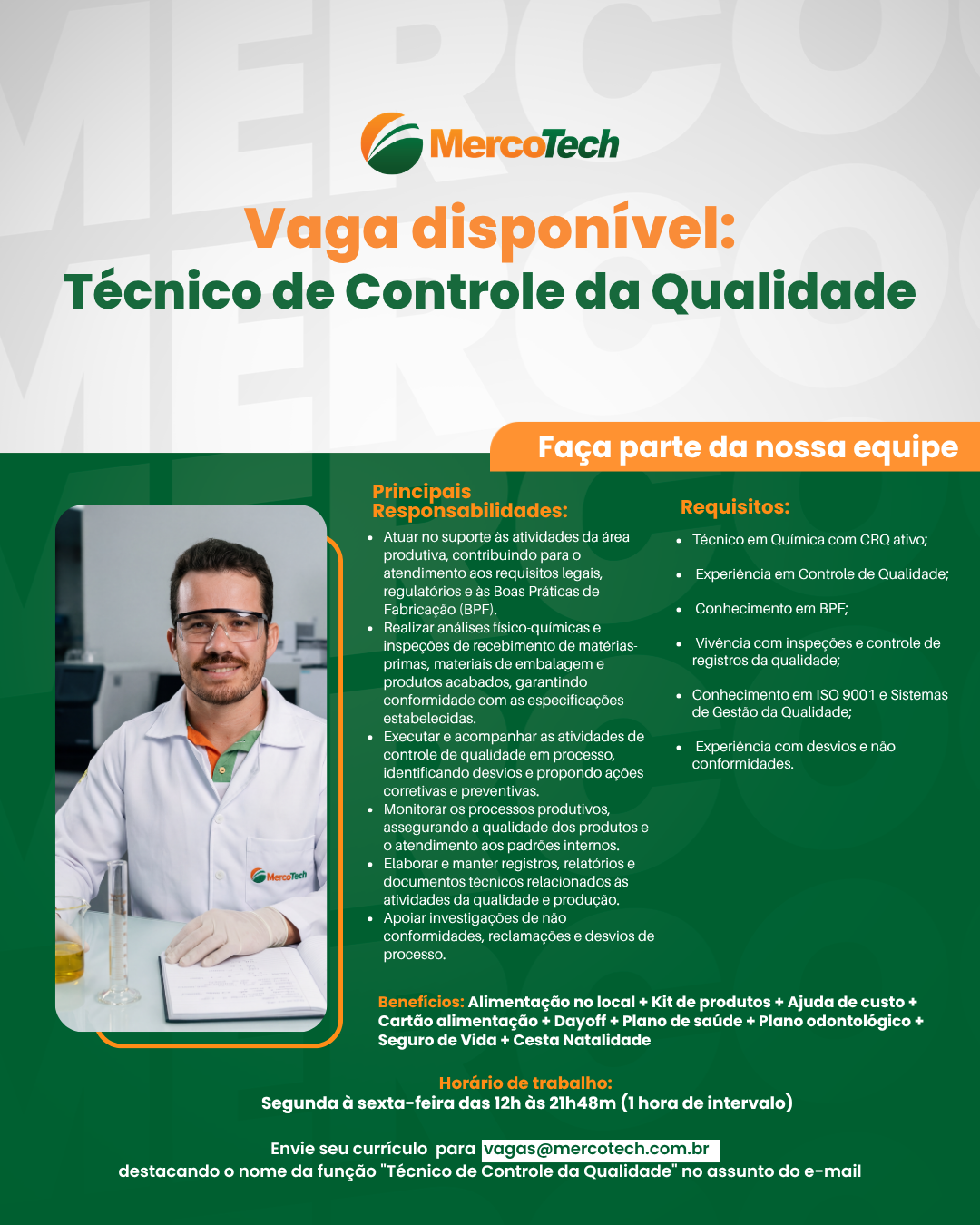 Técnico de Controle da Qualidade